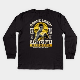 Bruce Leroy Kung Fu Academy 1985 Kids Long Sleeve T-Shirt